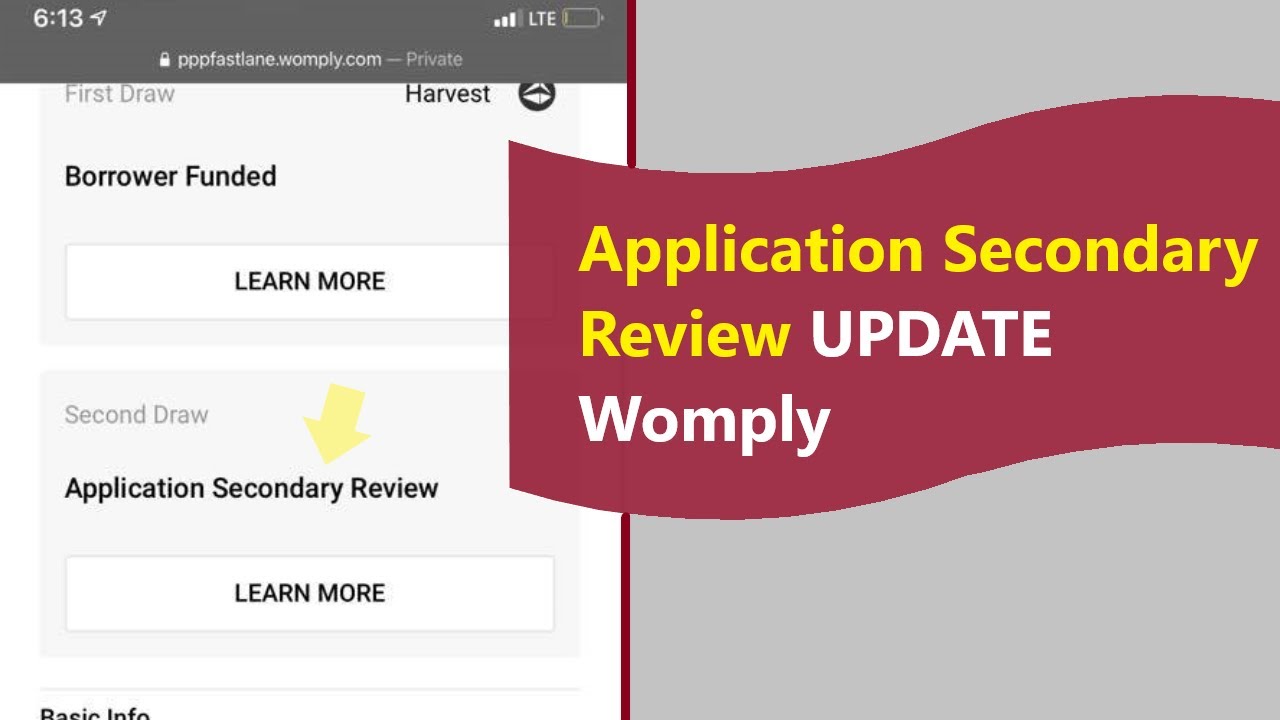 Womply Application Secondary Review Update - what to do to get out of this status and get PPP loan?