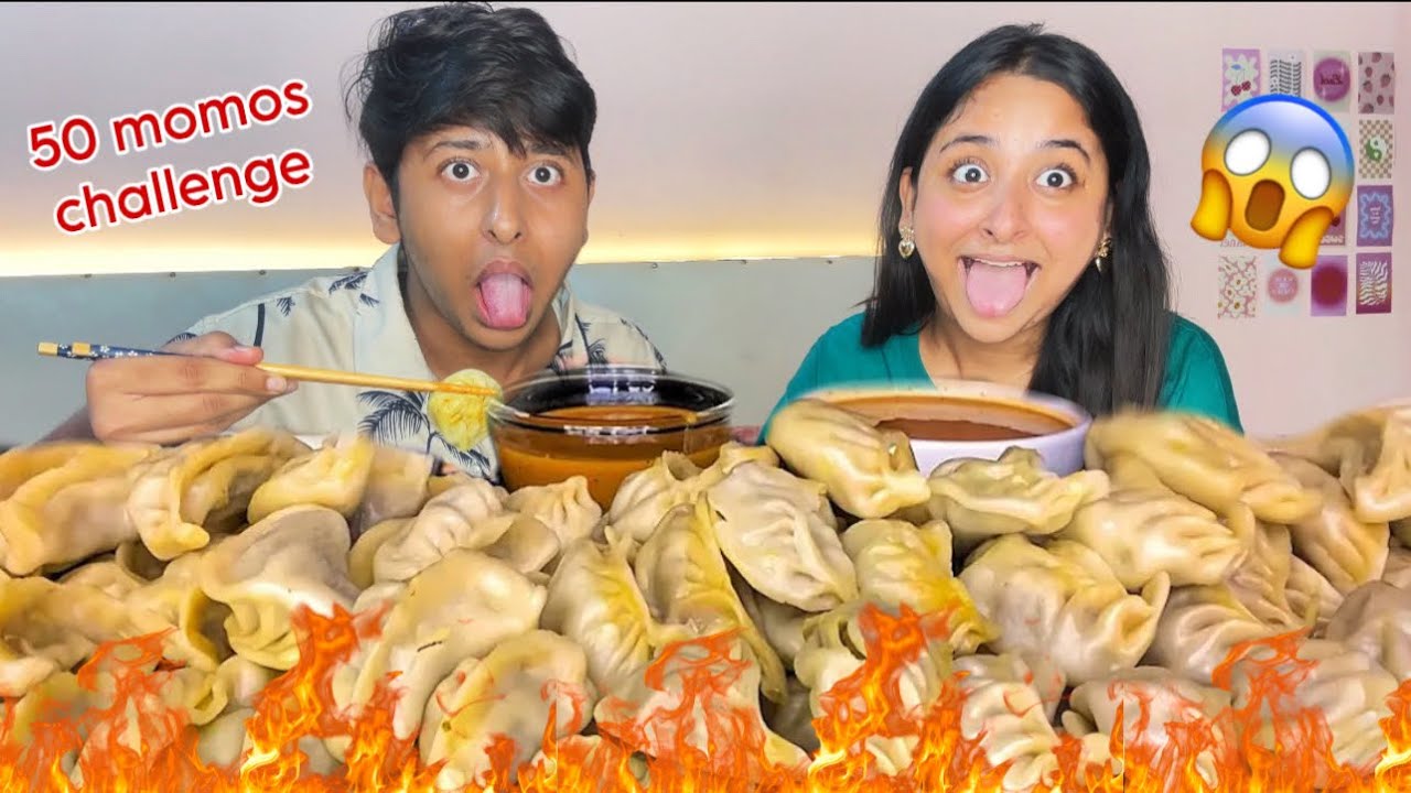 50 Momos Challenge With Adopted Brother