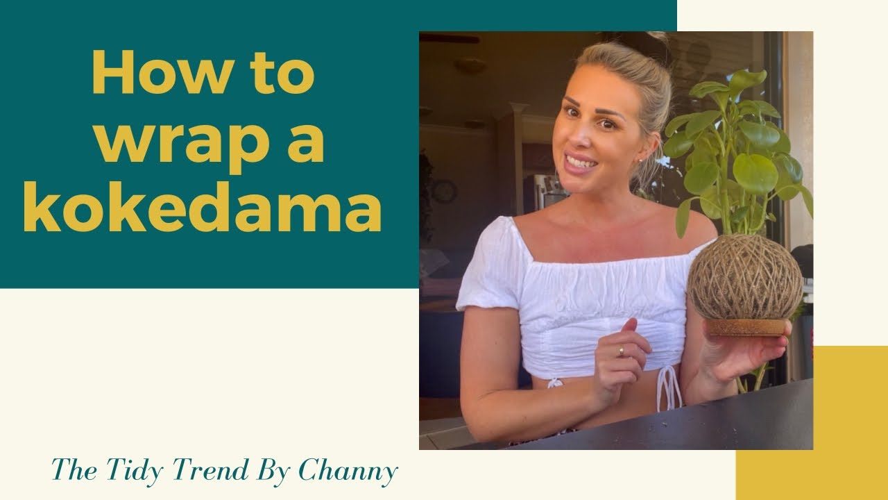 How to wrap a kokedama | re wrap a kokedama | twine | indoor plant