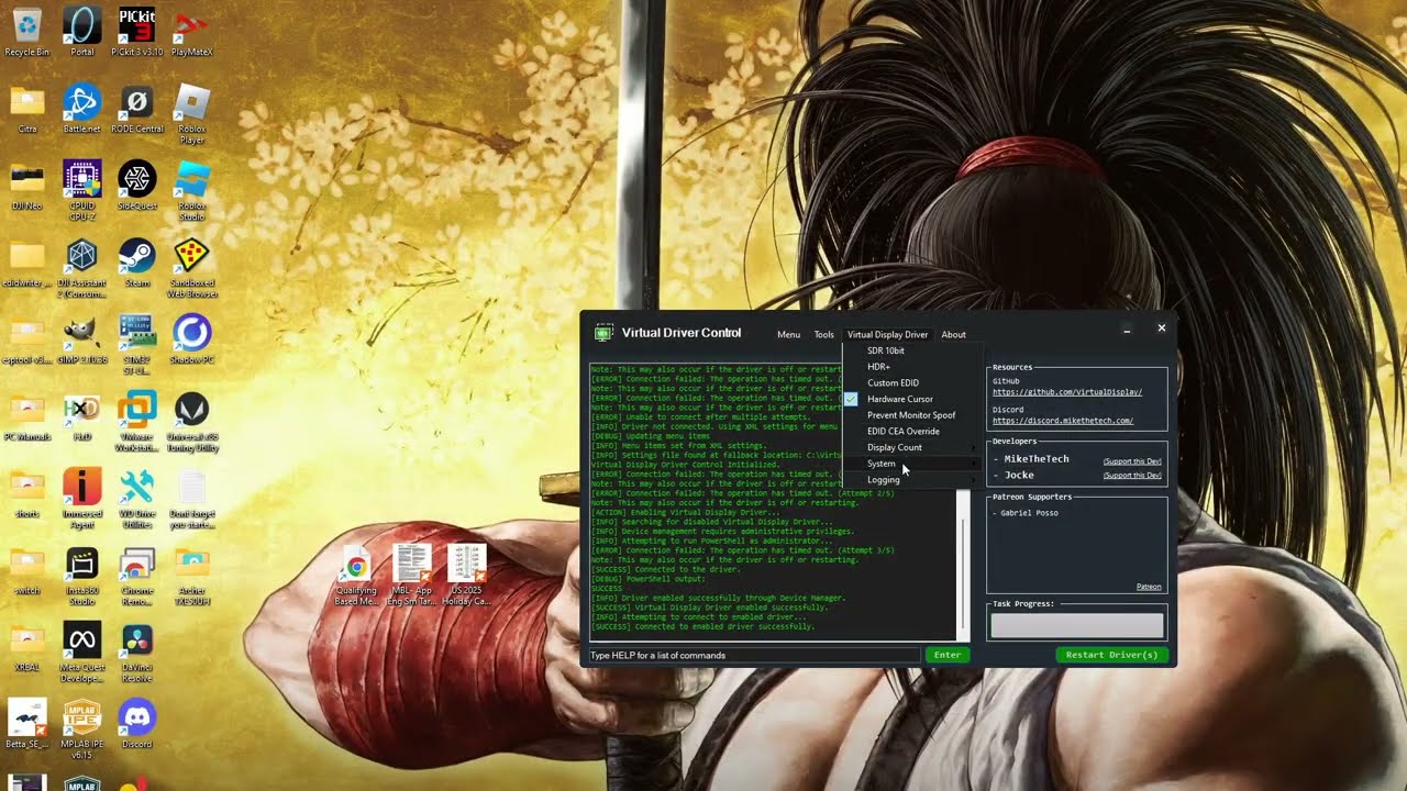 Virtual Display Driver - Adding Custom Resolutions