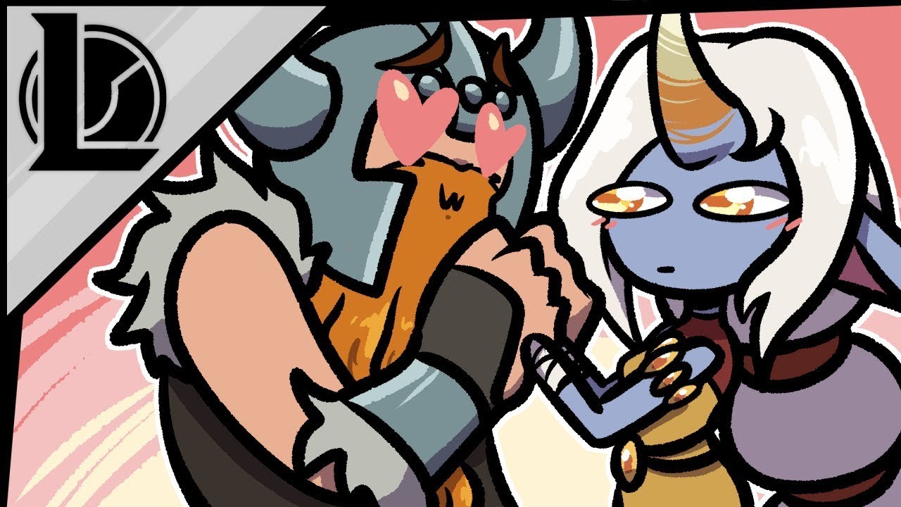 OLAF Y SORAKA DANDOSE UN BESITO DEBAJO DE UN ARBOLITO | LEAGUE OF LEGENDS