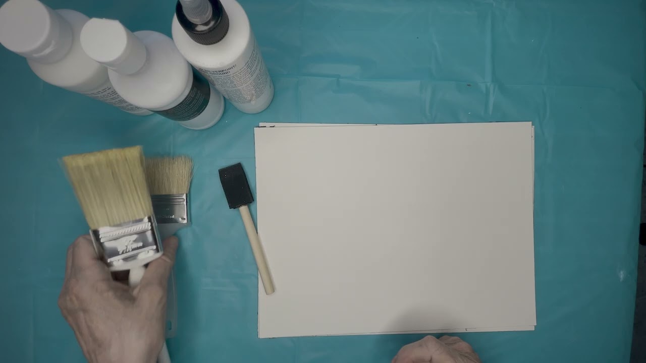 Applying a Silverpoint ground drawing surface