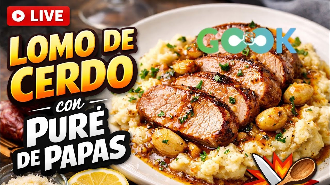 LOMO DE CERDO PERFECTO + PURÉ CREMOSO | Cocinamos EN VIVO