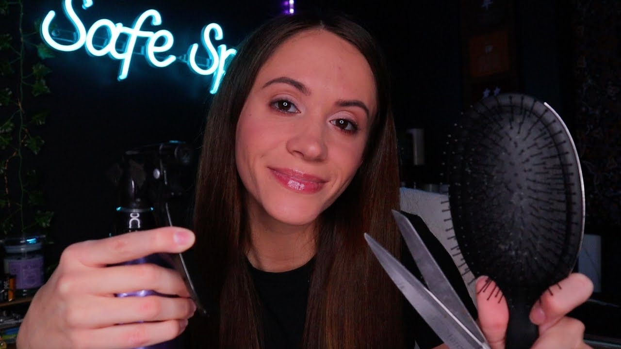 ASMR / Safe Space Hair Salon (sleep inducing haircut & hair wash)
