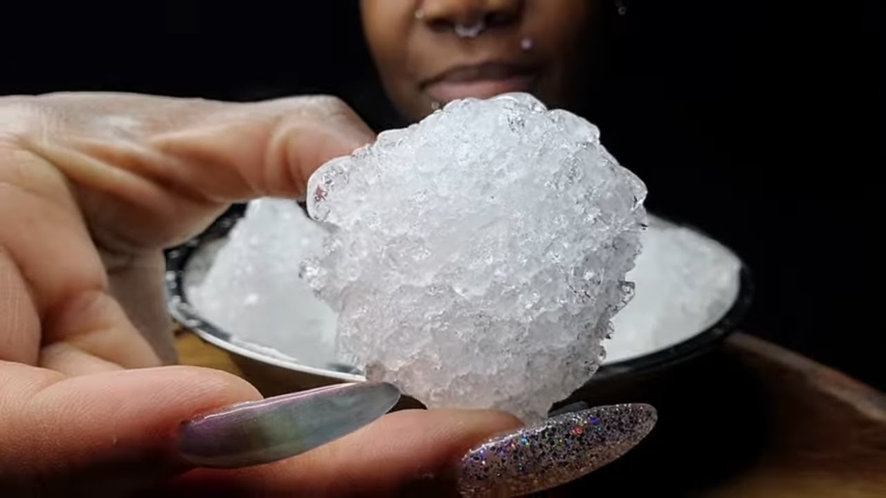SUPER CRUNCHY SLUSHY BITES | #iceeating #asmriceeating  #asmrice