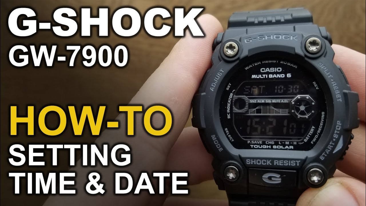 GShock GW 7900 - Setting time and date Tutorial