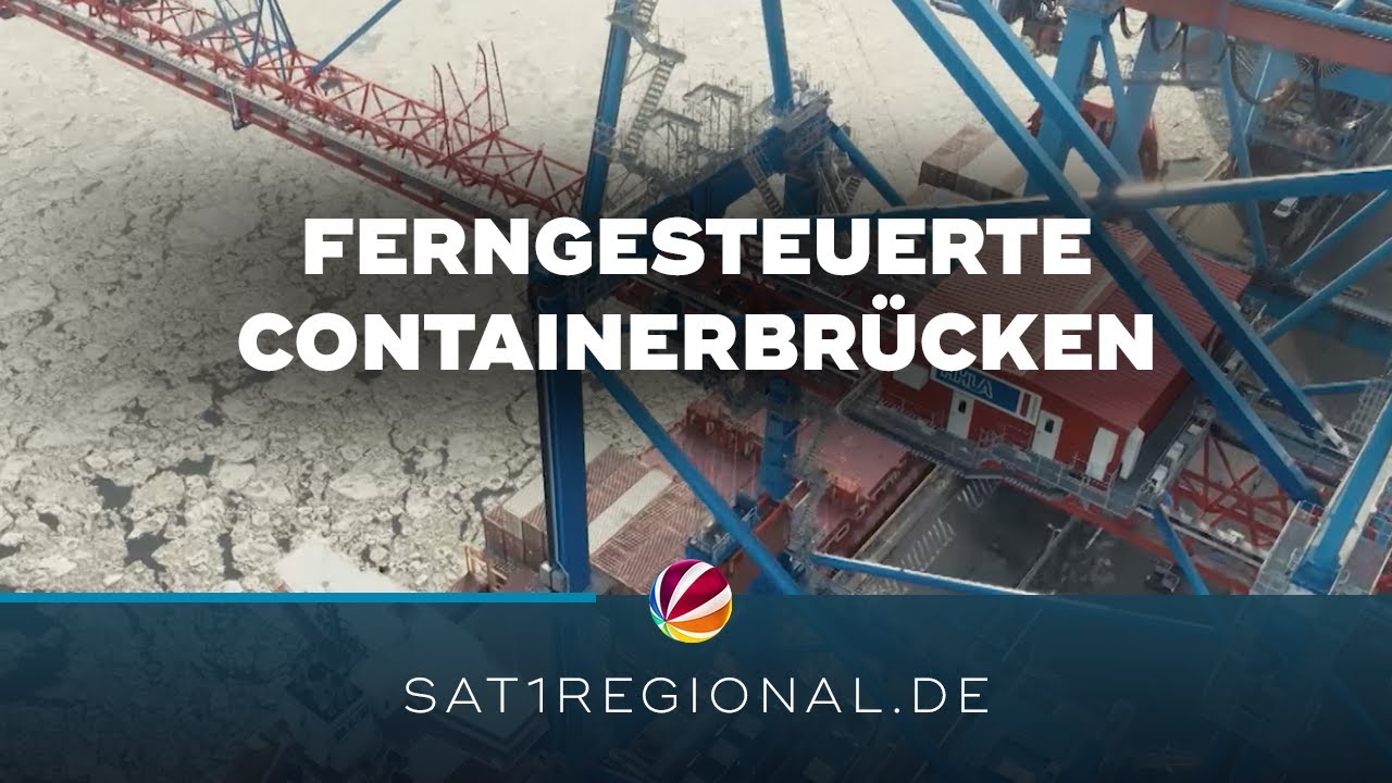 Ferngesteuerte Containerbrücken bald im Hamburger Hafen in Betrieb