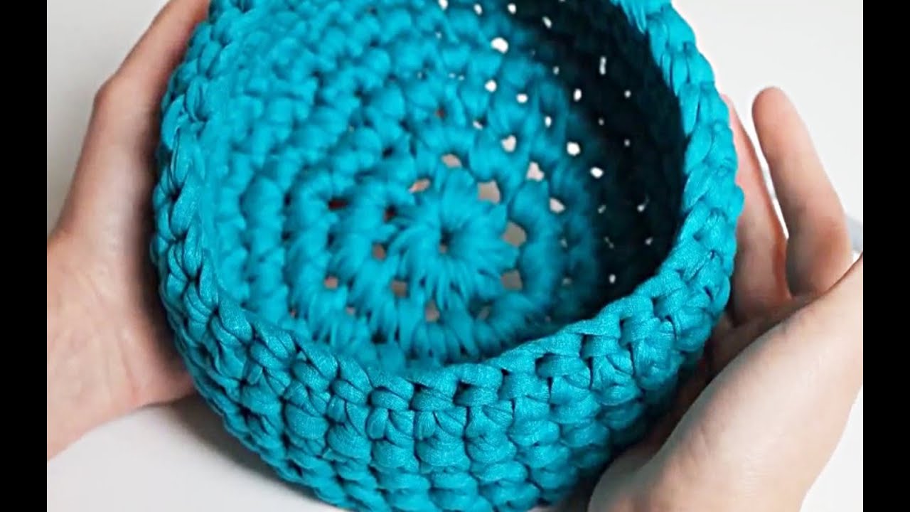 Tuto facile: panier au crochet en zpagetti