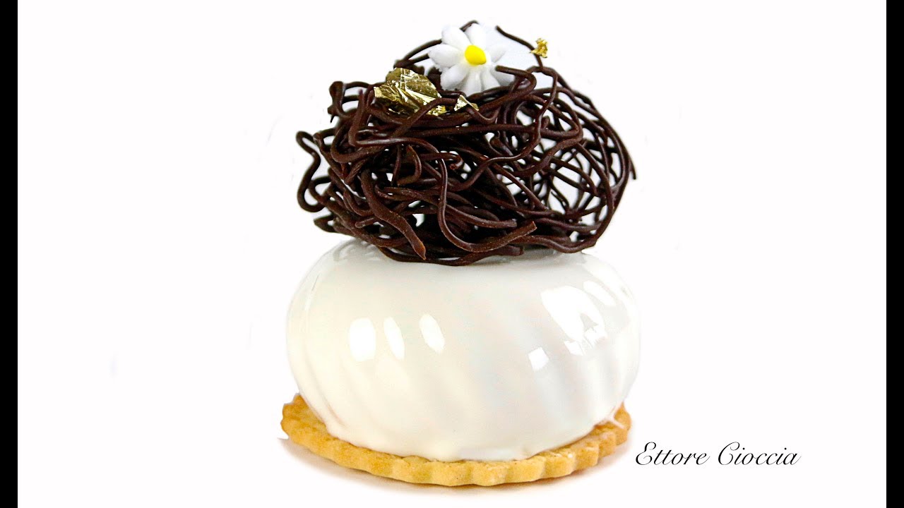 Mousse Dulcey Blond, frambuesa y galletas sablé