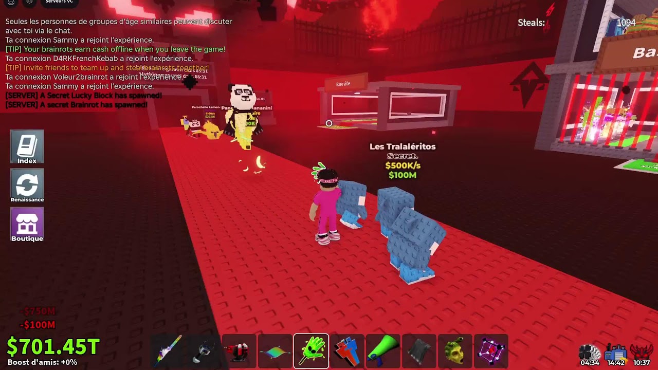 Vole UN brainrot venez Dans mon serveur privée trade et PVP mon pseudo Ay13kk10