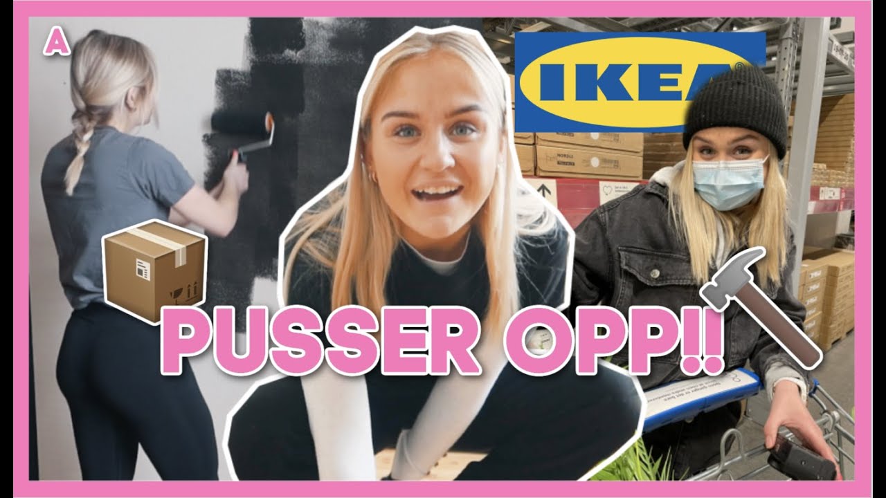 JEG PUSSER OPP :: bli med på IKEA, maling...