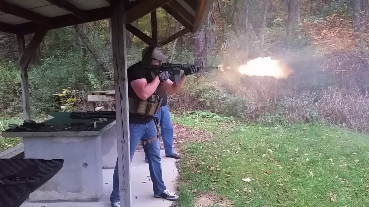 Franklin Armory binary firing system shooting flames