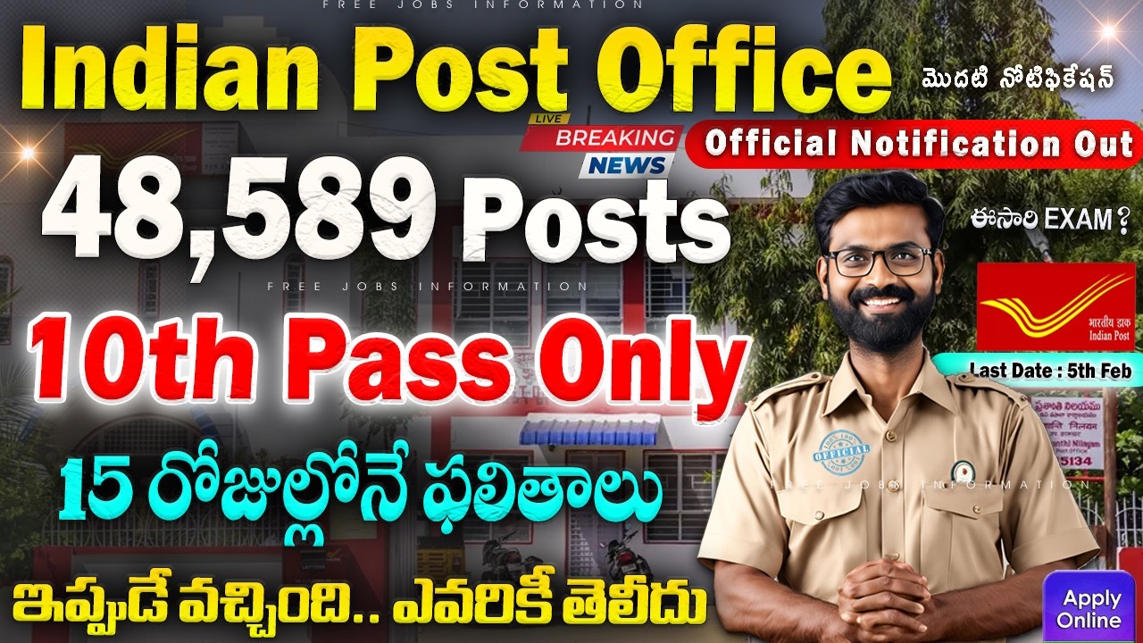 🚨 48,589 Posts India Post Recruitment 2026 | Postal GDS Notification 2026 | Govt Jobs Search