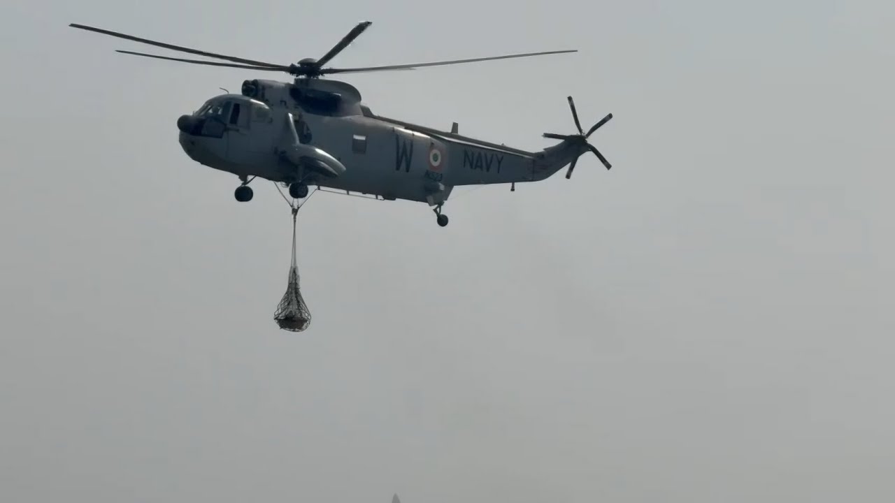 Exercise Trishul 2025: Indian Navy SeaKing Helicopter in Action