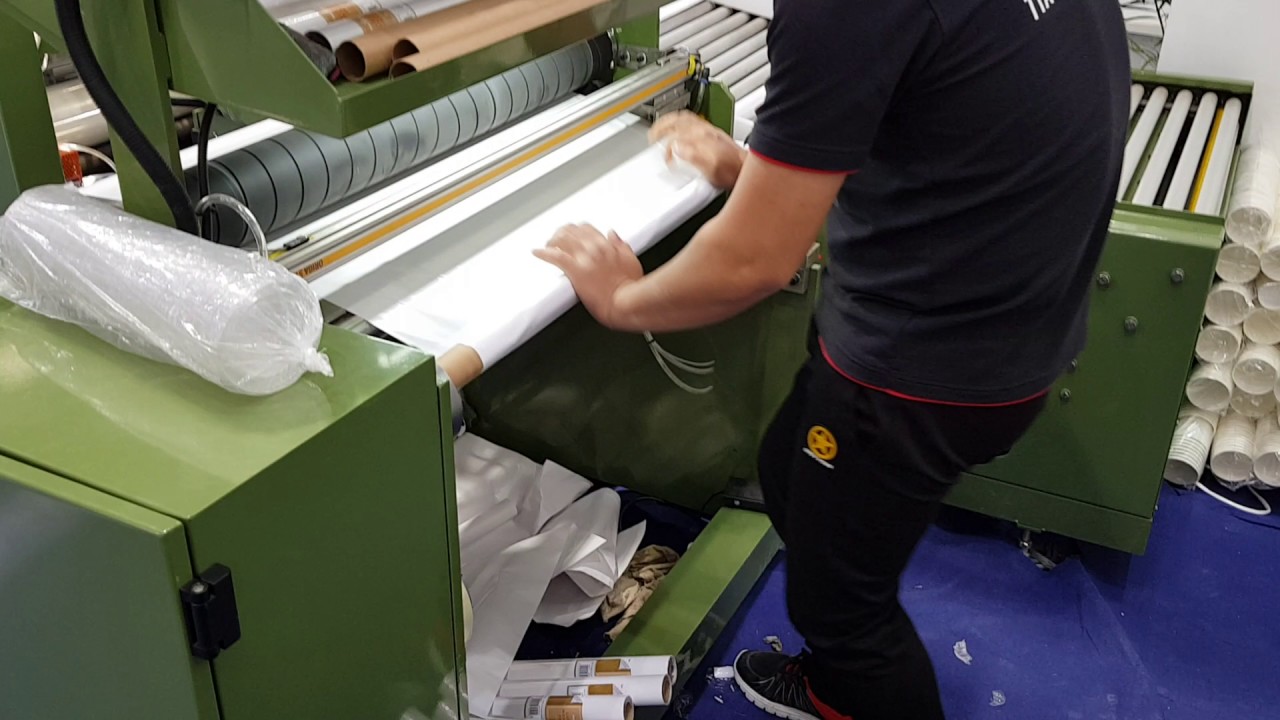Gift Wrapper and Brown Sheet Roll Rewinding Machine