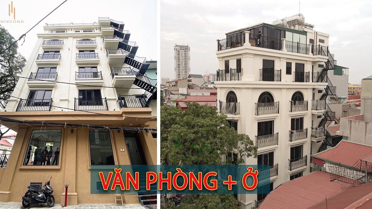 Thăm quan tòa nhà văn phòng kết hợp gia đình ở tại Hà Đông