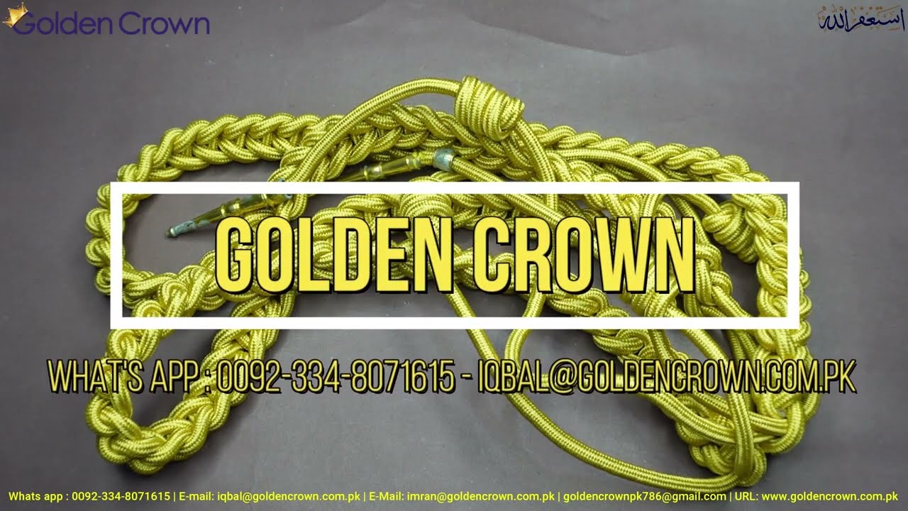 Military Shoulder Cord Suppliers, Police Uniform Accessories, Air Force Uniform Accessories