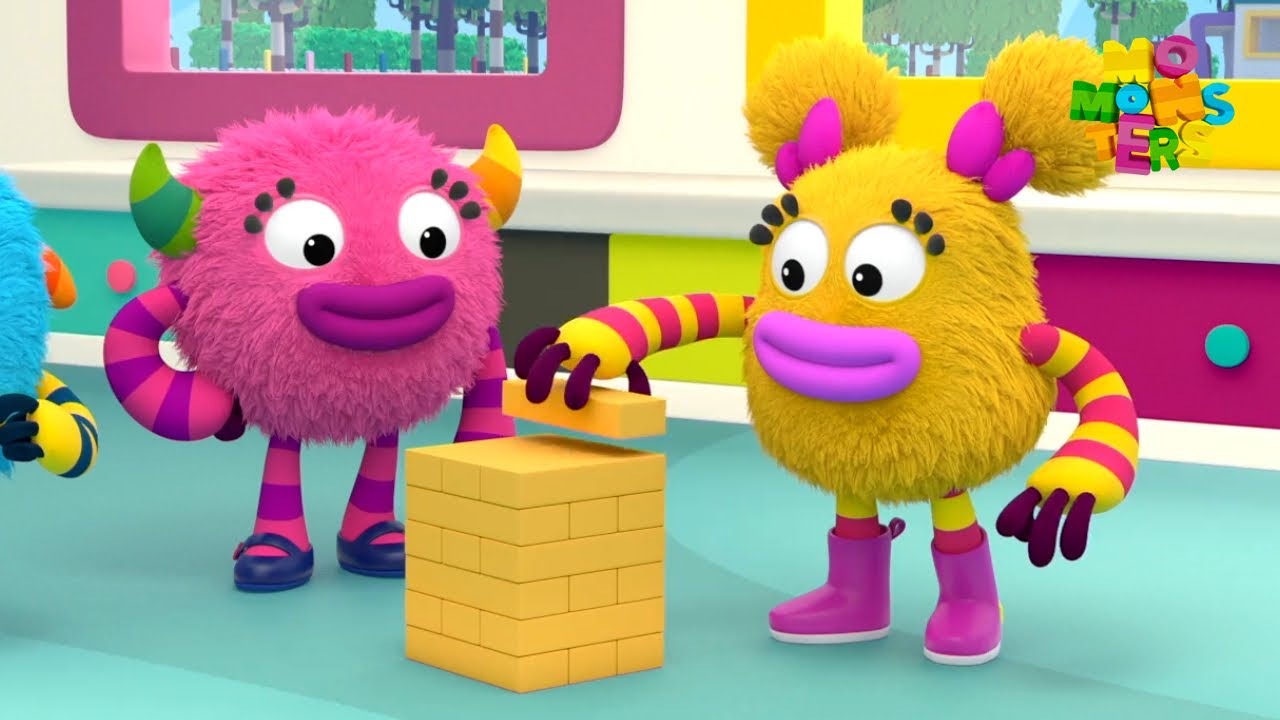 Jenga | Momonsters | 95' Compilação | Desenhos Animados Educativos para Crianças