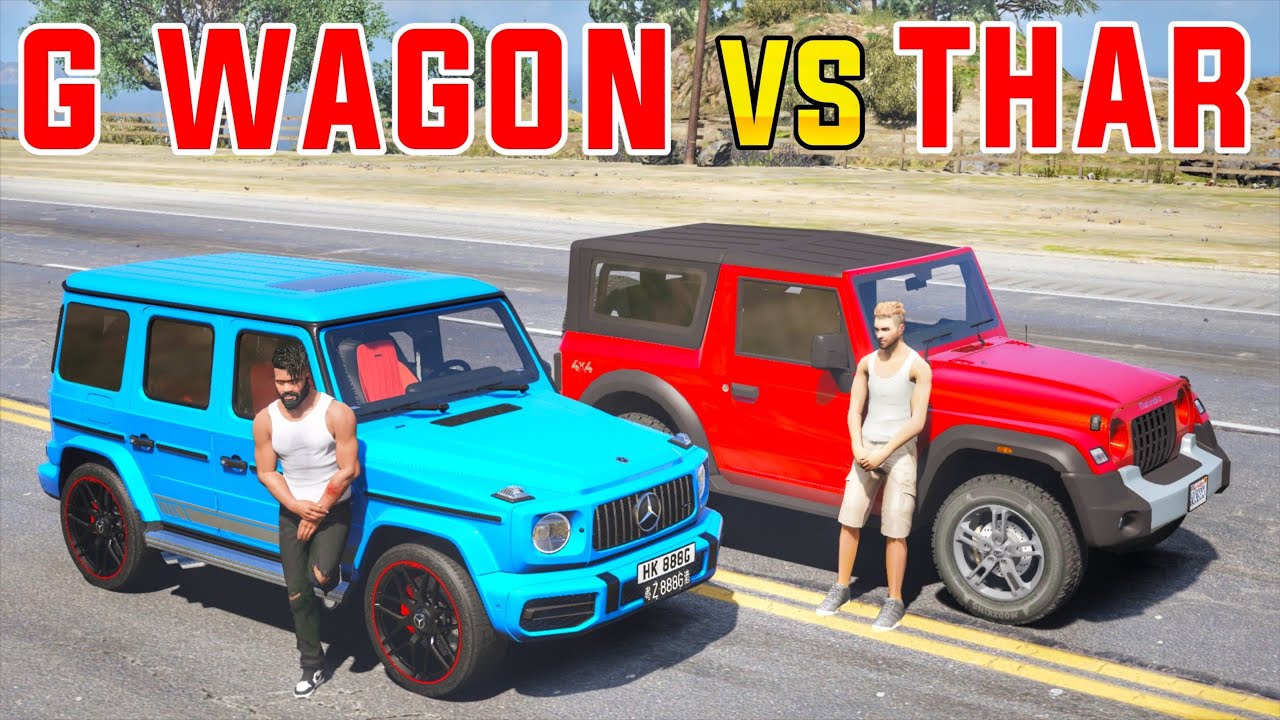 Thar Vs G wagon Car Race In Gta 5 | Adam Vs Franklin | Gta 5 In Telugu #230