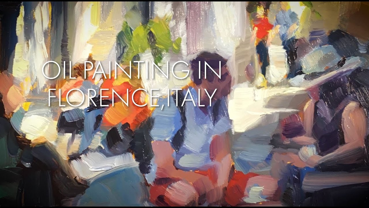 Oil Painting Demonstration - Afternoon Espresso - Florence, Italy