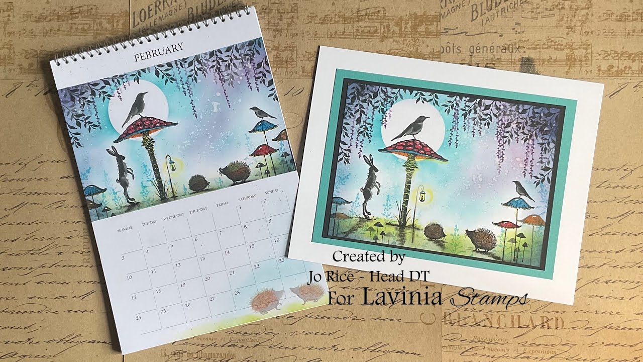 Fairy Toadstool in February by Jo Rice #laviniastamps #calendar