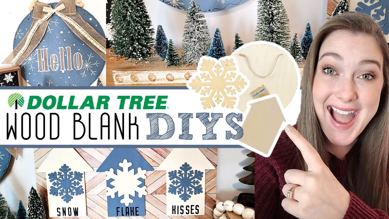 Dollar Tree WINTER DIYS Using WOOD BLANKS! | Affordable DIYs That Are PERFECT For Winter.