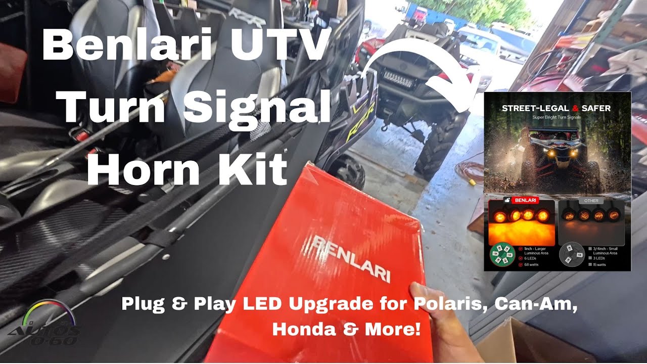 Комплект указателей поворота и звукового сигнала Benlari UTV 🚨 | Светодиодная подсветка Plug & Pl...