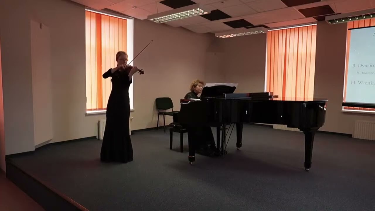B.Dvarionas Violin concerto in h-moll II mov.  Antonina Tarasova (violin) & Nara Stepanyan (piano)