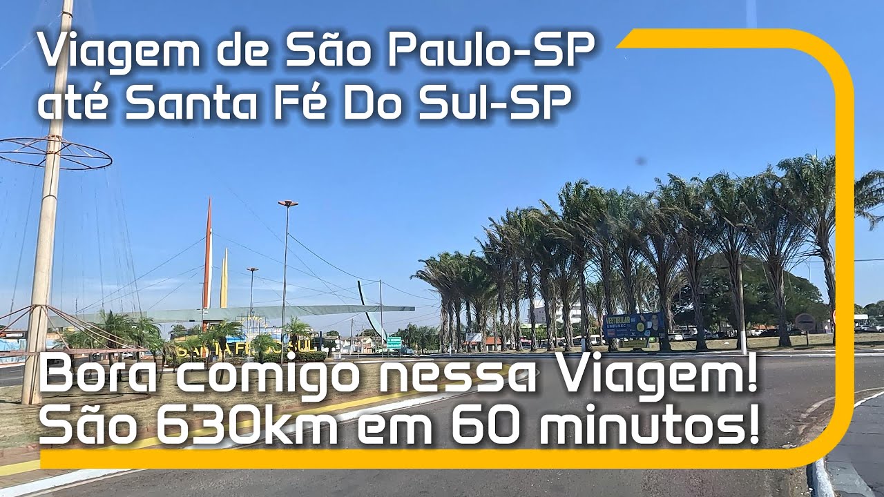 Viagem de São Paulo até Santa Fé do Sul-SP, 630km em 60 minutos! Bora comigo nessa viagem!