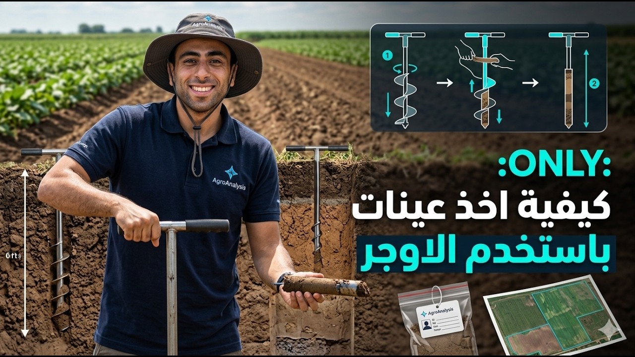 كيفية اخذ عينات التربة باستخدم الاوجر