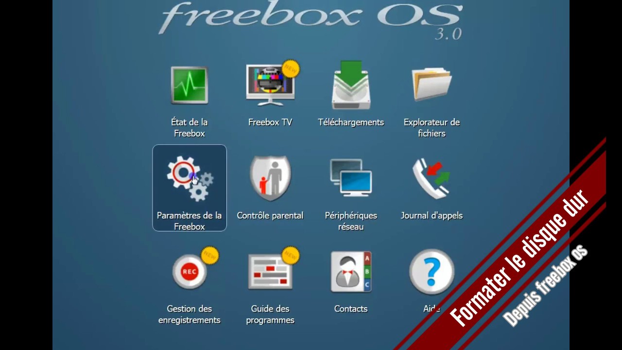 FREEBOX-formater un disque dur depuis Freebox OS
