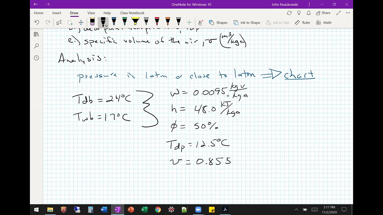 Gas Vapor Mixtures and Air Conditioning Examples