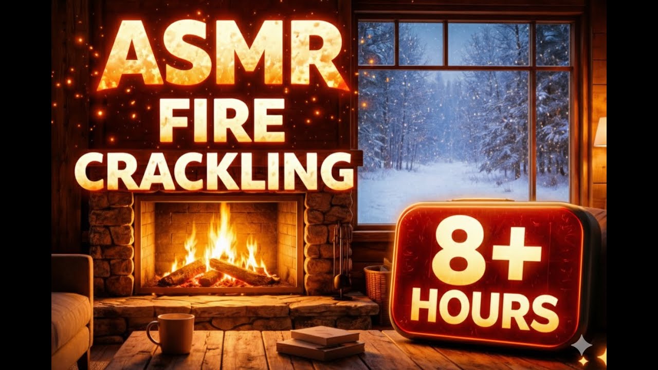 ASMR Fire Crackling 2026🔥 7+ Hours | Cozy Fireplace Sounds for Sleep, Relax & Study