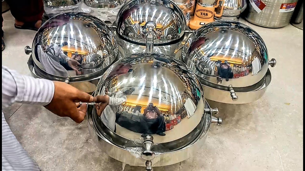 Revolving chafing dish | crockery items | serving dishes for home ,restaurant | Karachi Pakistan