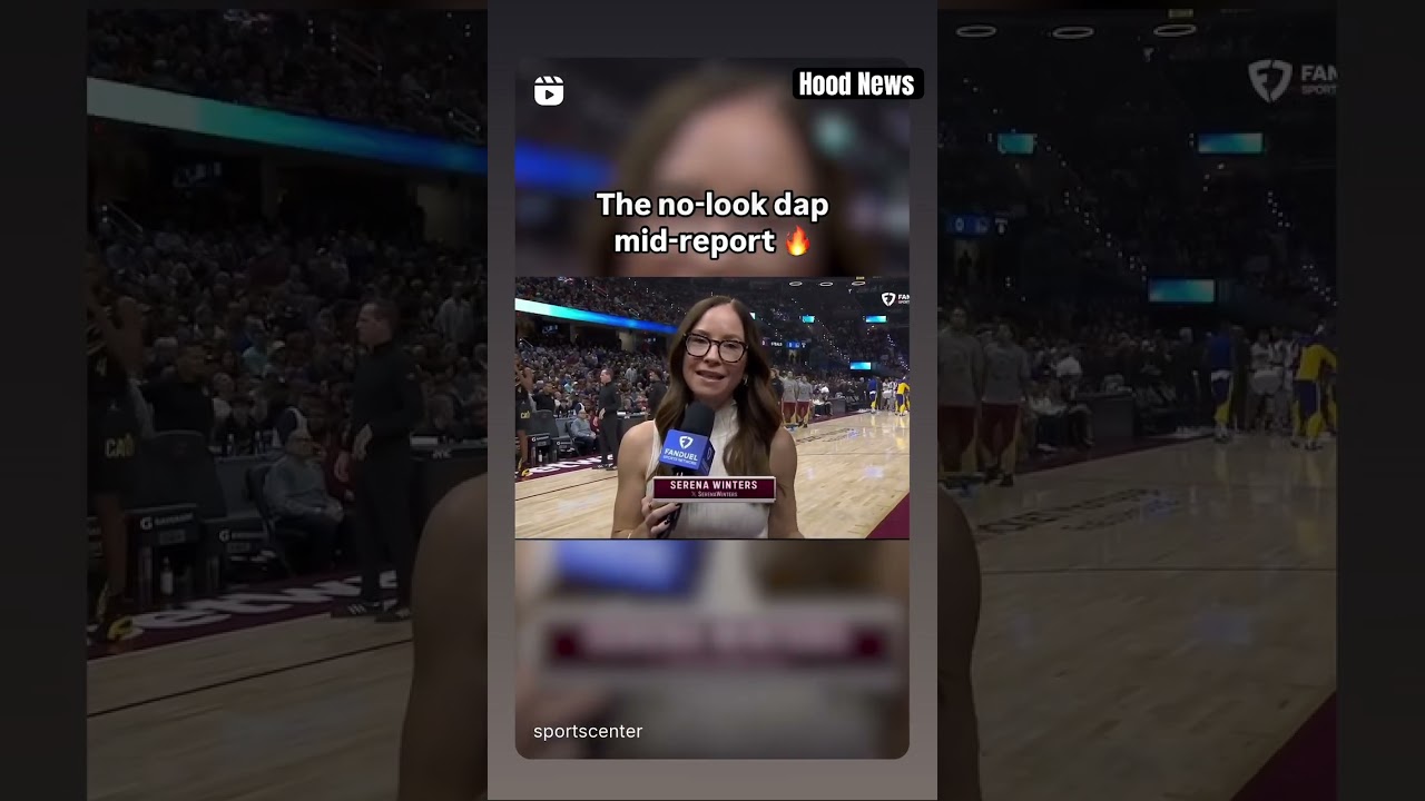 The no look dap #hoodnews #serenawinters #iconic #reporter #basketball