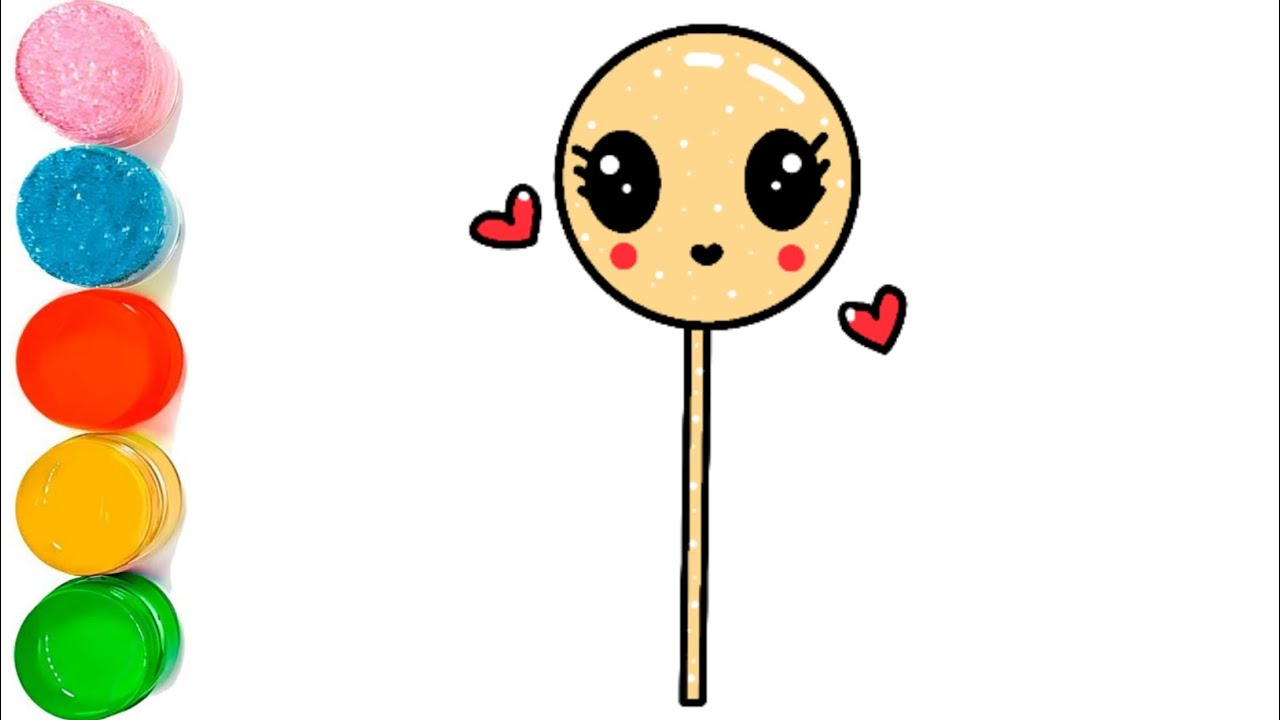 How to Draw a Cute Lollipop For Children 😍