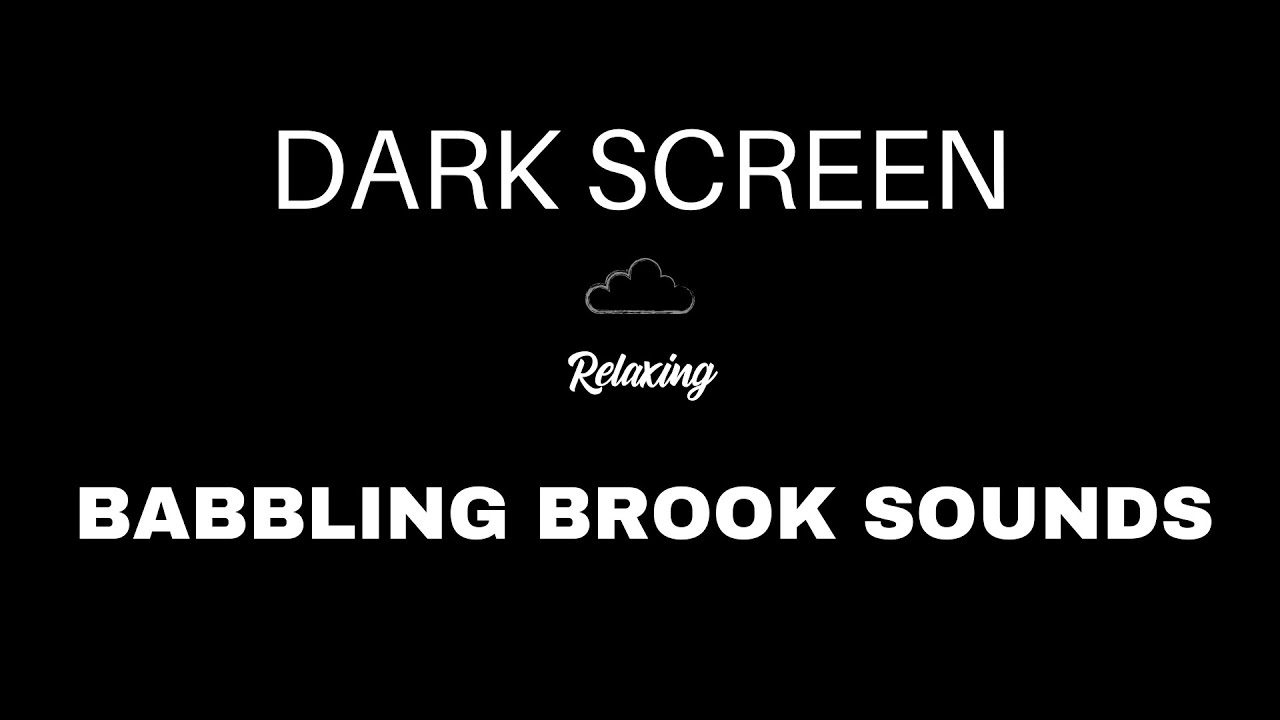 Babbling Brook Sounds for Sleeping | BLACK SCREEN | Trickling Water Creek Sounds