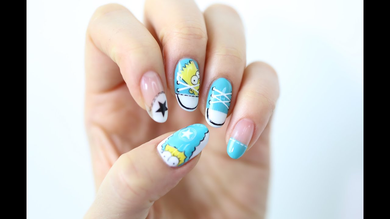 [미대의 네일컬렉션]51화_ 심슨과 컨버스 운동화 네일아트/Shoes Nail Art/スニーカーネイルアート/鞋美甲