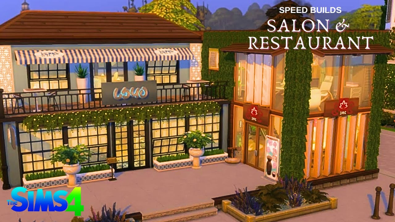 SALON + RESTAURANT - THE SIMS 4 - SPEED BUILD