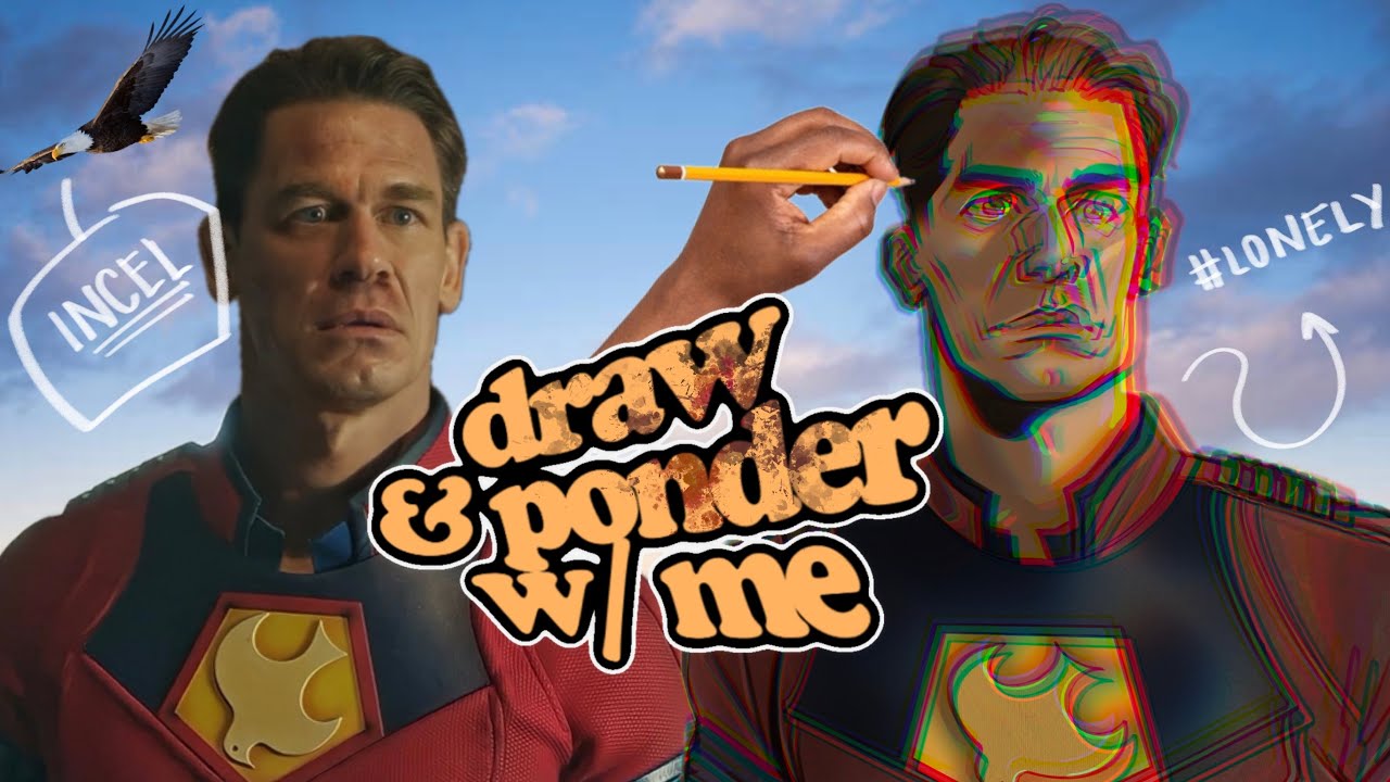 draw & ponder w/ me : peacemaker — male loneliness epidemic final boss 🦅🤕