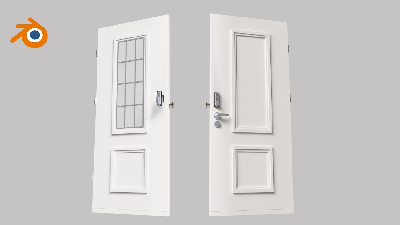 how to create a realistic door model in Blender Door create in blender #blender #3dmodeling