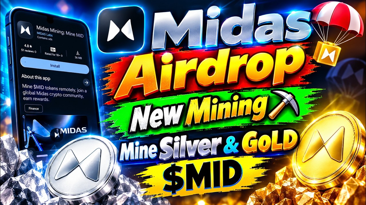 Midas New Mining Airdrop ✅ Mine Both Silver & Gold $MID !! App available Play Store & App Store !!