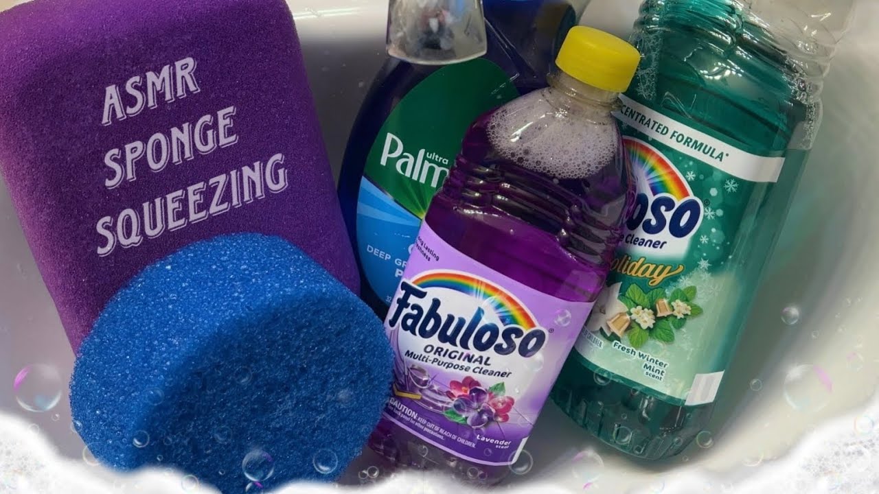 Satisfying Sudsy Sponge Squeezing ASMR 🫧