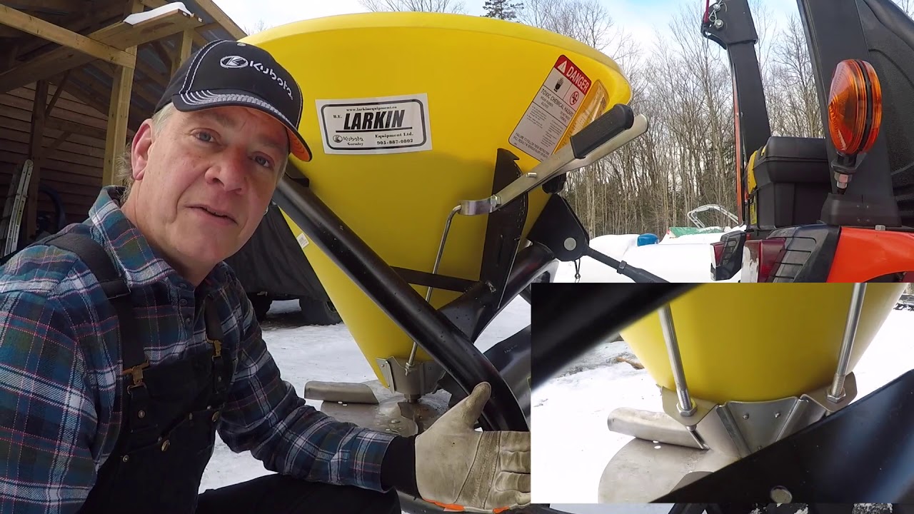 #121 Kubota B2601 Compact Tractor LandPride FSP500 Broadcast Spreader Review And Test. outdoors.