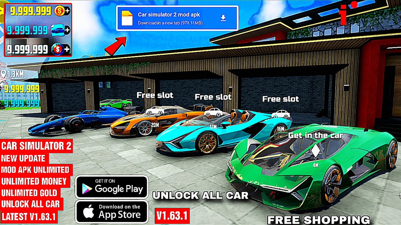Car simulator 2 новое обновление v1.63.1 мод apk бесконечные деньги бесплатные покупки разблокиро...