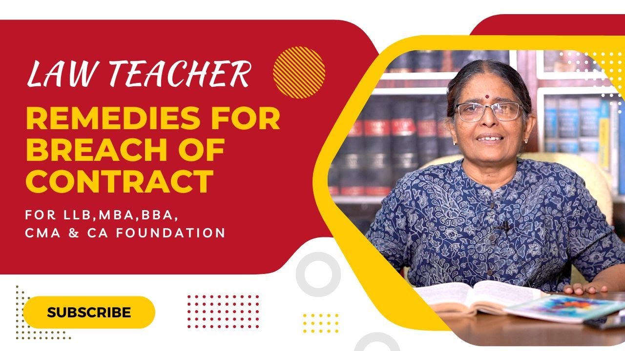 REMEDIES FOR BREACH OF CONTRACT | ADV.VIJAYA LAKSHMI | MALAYALAM | CA  FOUNDATION