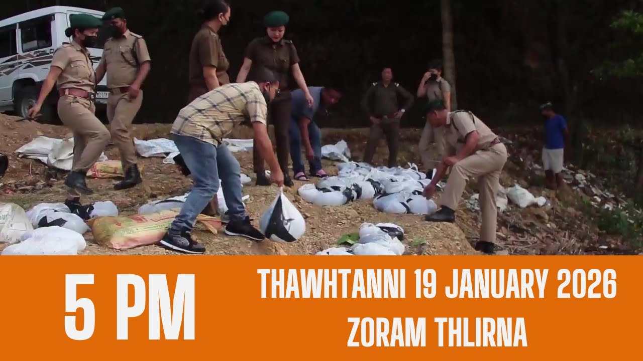 DD News Mizoram Zoram Thlirna | 19 January 2026 | 5:00 PM