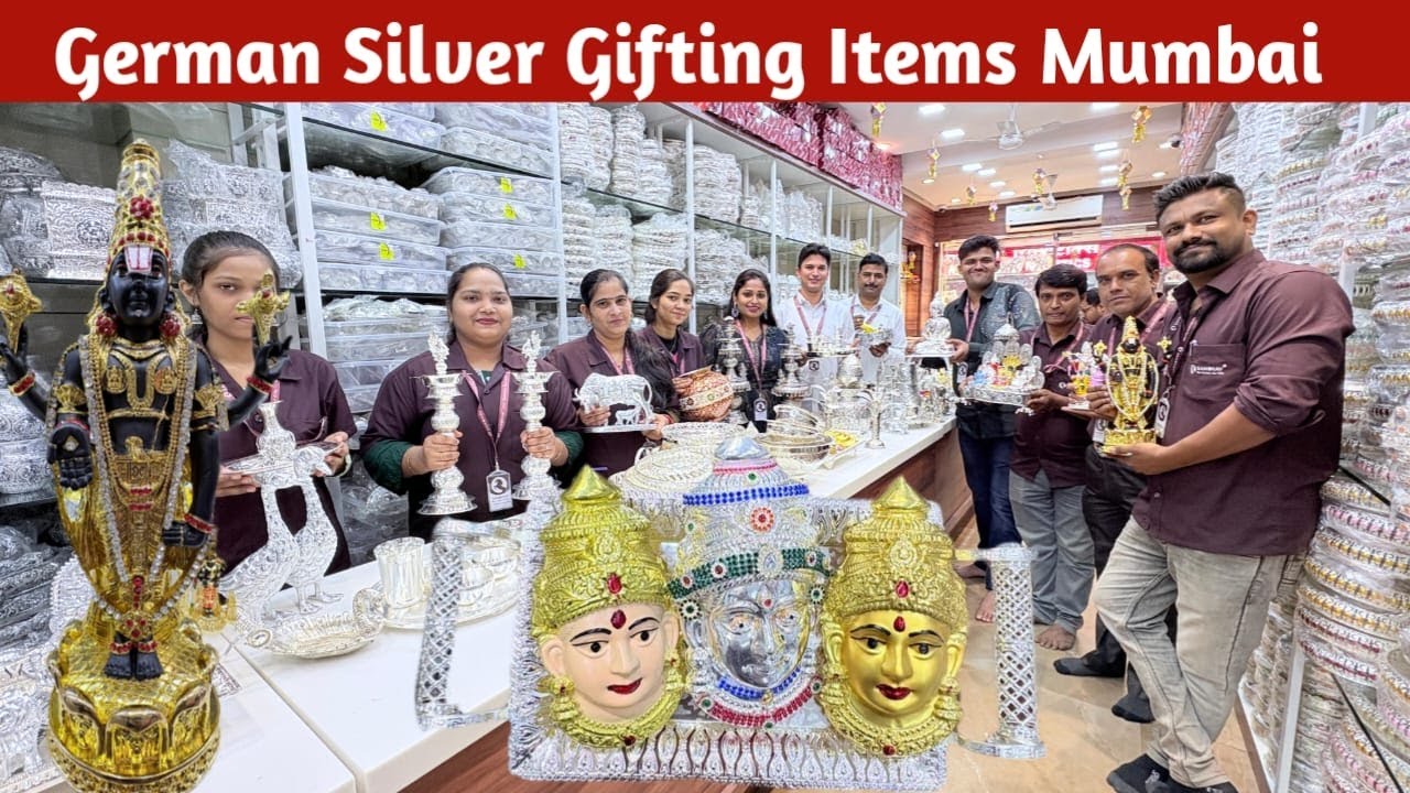 मुंबई कालबादेवी - WHITE METAL & BRASS POOJA ITEMS | German Silver Gifting item Wholesale Mumbai