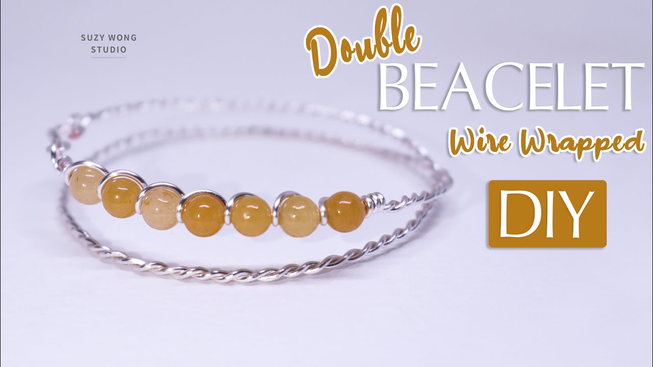 Handmade Double Wire Wrap Bracelet| DIY Bracelet| DIY Jewelry| How to make
