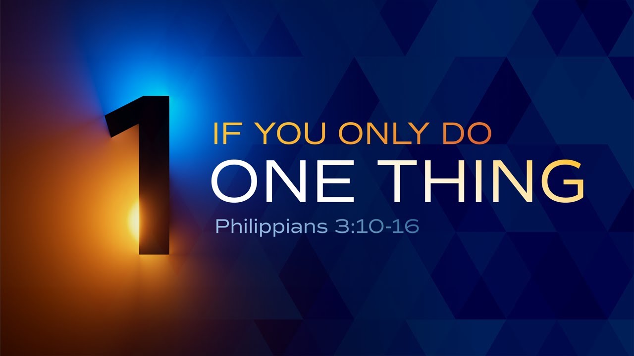 If You Only Do One Thing | Pastor Steve Caballero | Sunday, March 3rd, 2024